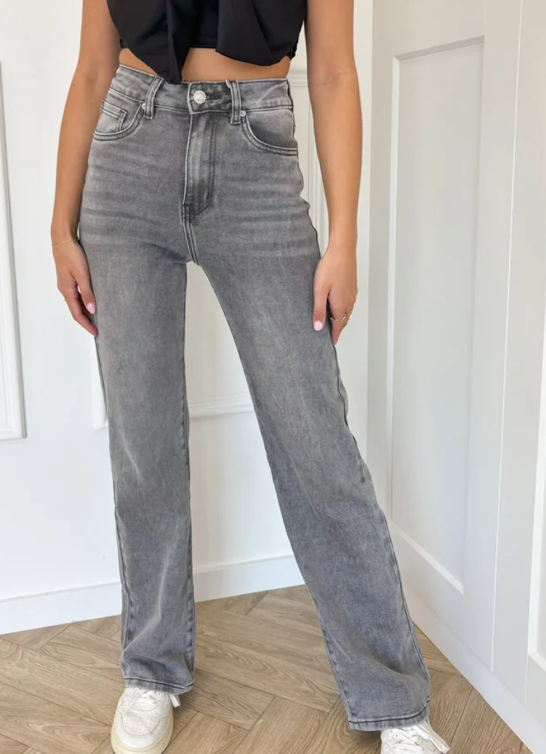 WIDE LEG JEANS GREY