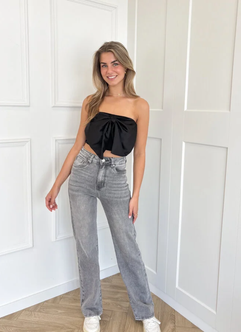 WIDE LEG JEANS GREY